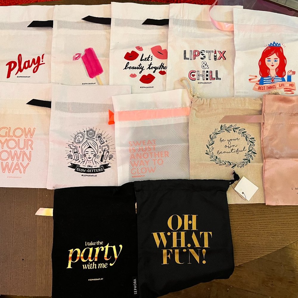 Set of 12 Sephora Play Bags Unused